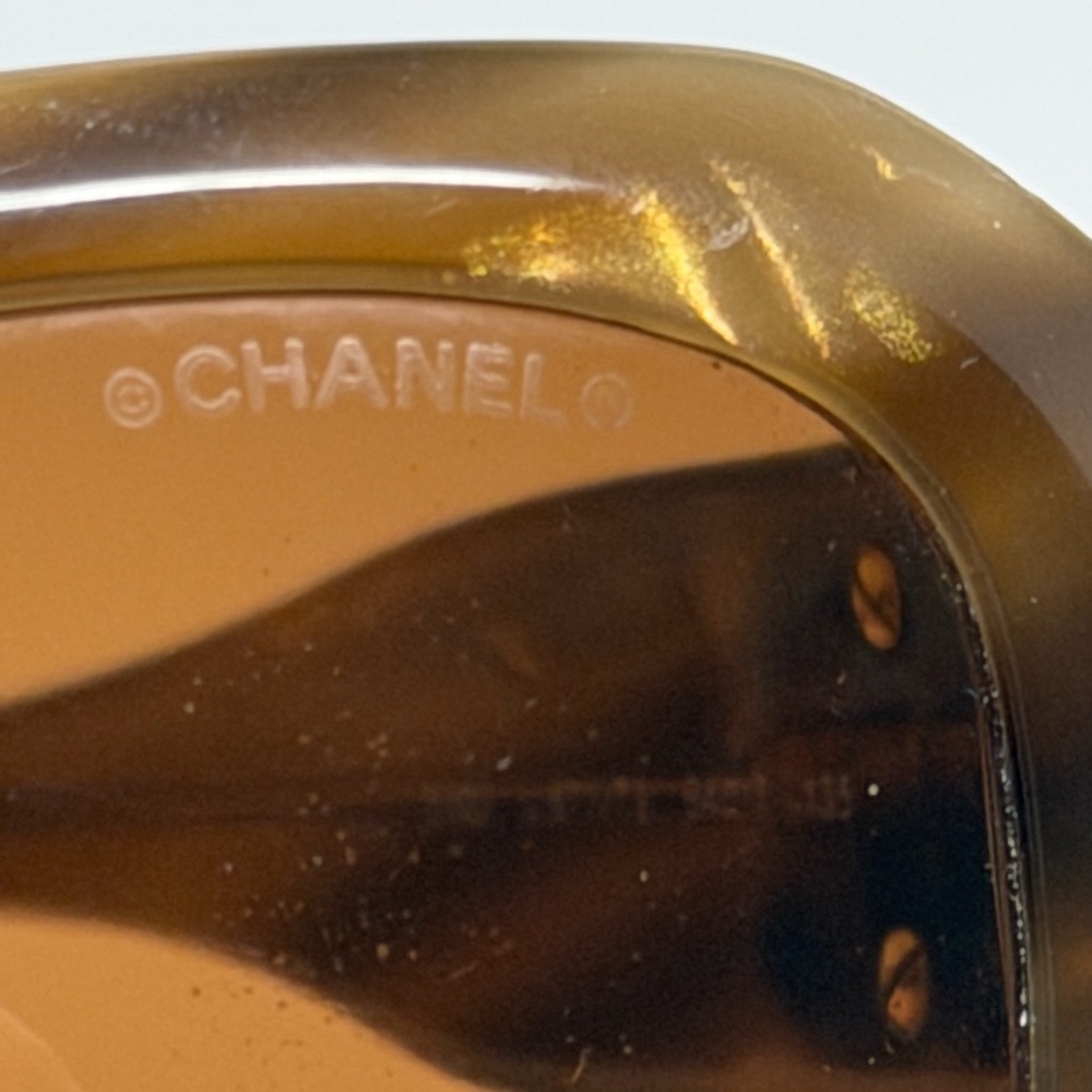 CHANEL Studded CoCo Mark logo Brown Sunglasses with box and COA - Picture 9 of 10